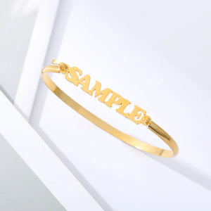 Personalized Name Calligraphy BFF Bracelets For Women Stainless Steel Bracelet