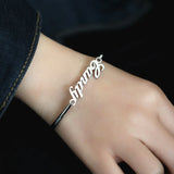 Personalized Name Calligraphy BFF Bracelets For Women Stainless Steel Bracelet