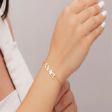 Personalized Name Stainless Steel Couple Bracelets Baby Girl Charm