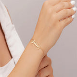Personalized Name Stainless Steel Couple Bracelets Baby Girl Charm
