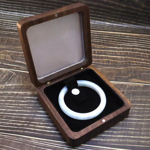 Walnut Wood Jewelry Set with Buddha Pendant