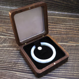 Walnut Wood Jewelry Set with Buddha Pendant