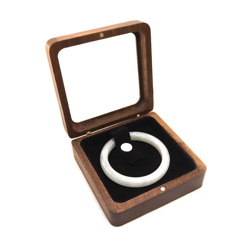 Walnut Wood Jewelry Set with Buddha Pendant