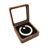 Walnut Wood Jewelry Set with Buddha Pendant