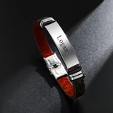 Personalized Name Bracelet for Men Stainless Steel Bangle Father's Day Gift