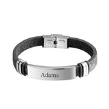 Personalized Name Bracelet for Men Stainless Steel Bangle Father's Day Gift