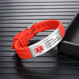 Stainless Steel Medical Alert ID Bracelet for Men