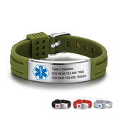 Stainless Steel Medical Alert ID Bracelet for Men