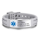 Stainless Steel Medical Alert ID Bracelet for Men