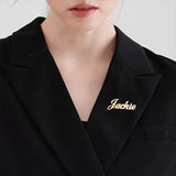 Silver Rose Lapel Pin Stainless Steel Brooch for Women Men