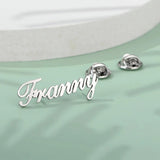 Personalized Stainless Steel Name Brooch Wedding Gift