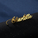 Personalized Nameplate Brooch - Stainless Steel Name Pin - Logo Gift