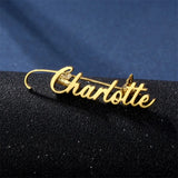 Personalized Nameplate Brooch - Stainless Steel Name Pin - Logo Gift