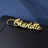 Personalized Nameplate Brooch - Stainless Steel Name Pin - Logo Gift
