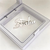 Stainless Steel Custom Name Brooch with Safety Pin