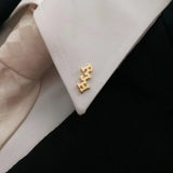 Personalized Groom Stainless Steel Initials Brooch