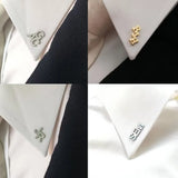 Personalized Groom Stainless Steel Initials Brooch