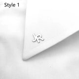 Personalized Groom Stainless Steel Initials Brooch