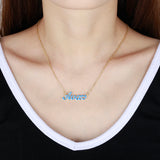 Personalized Butterfly Name Necklace Stainless Steel Plated Pendant