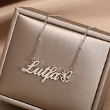 Butterfly Name Necklace Personalized Choker for Women Children Jewelry