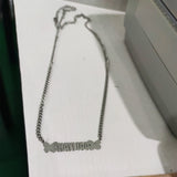 Butterfly Name Necklace Stainless Steel Cuban Chain Personalized Choker Gift