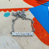 Butterfly Name Necklace Stainless Steel Cuban Chain Personalized Choker Gift