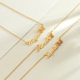 Custom Butterfly Name Necklace for Women - Stainless Steel - Personal