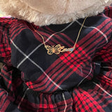 Personalized Butterfly Name Pendant Necklace Birth Month Chain For Women