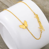Custom Butterfly Necklace Stainless Steel Choker Pendant