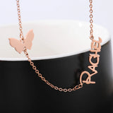 Custom Butterfly Necklace Stainless Steel Choker Pendant