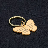 Personalized Butterfly Keychain Engraved Birthday Gift Keychain