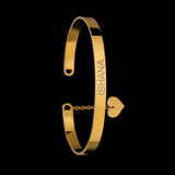 Personalized Stainless Steel Heart Round Name Pendant Bracelets
