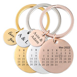 Personalised Calendar Special Date Keyring, Anniversary, Wedding, Housewarming