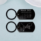 Special Date Keyring Calendar Anniversary Home Housew