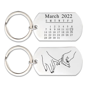 Special Date Keyring Calendar Anniversary Home Housew