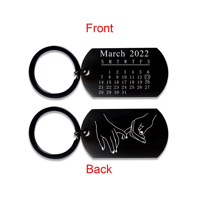 Special Date Keyring Calendar Anniversary Home Housew