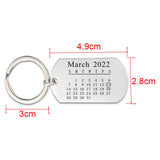 Special Date Keyring Calendar Anniversary Home Housew