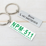 Personalized Car Plate Keychain Driver Gift Anti-lost Keyring