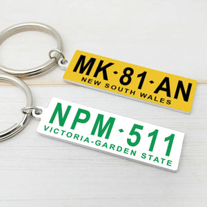 Personalized Car Plate Keychain Driver Gift Anti-lost Keyring