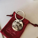 Personalized Photo Engraved Keychain - Custom Gift for Him