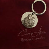 Personalized Photo Engraved Keychain - Custom Gift for Him
