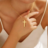 Personalized Cross Pendant Stainless Steel Choker Believers Jewelry