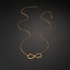 Personalized Cat Paw Infinity Nameplate Necklace