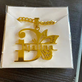 Butterfly Name Necklace Stainless Steel Big Letter Nameplate Choker