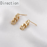 Copper Plated 14K Bag Small Stud Earrings DIY Hand-made Earring Material