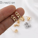 Copper Plated 14K Bag Small Stud Earrings DIY Hand-made Earring Material