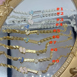Personalized Child Name Bracelet with Foot Print Crown and Diamond Inlay
