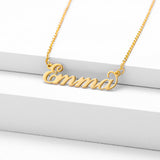 Child Necklace Baby Name Necklaces Stainless Steel Nameplate Gold-Plated