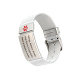 Unisex Medical ID Bracelet Watch Chain Stainless Steel Plate