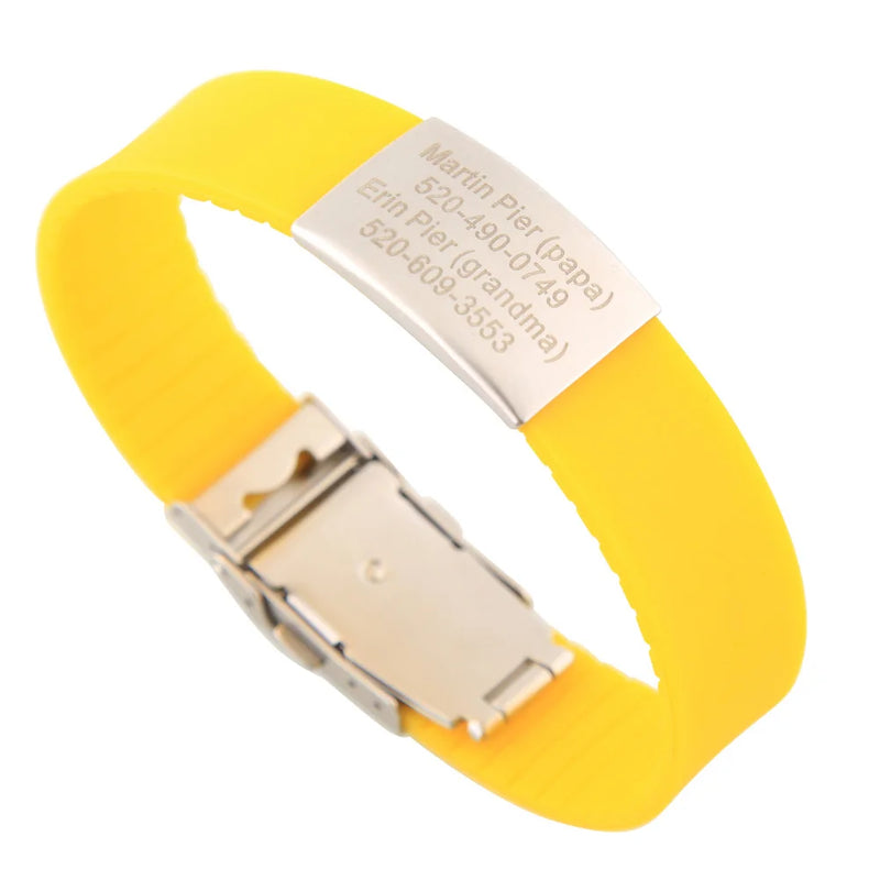 Child ID Bracelet Safety Engraved Wristband